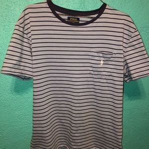 Blue Striped Polo Shirt